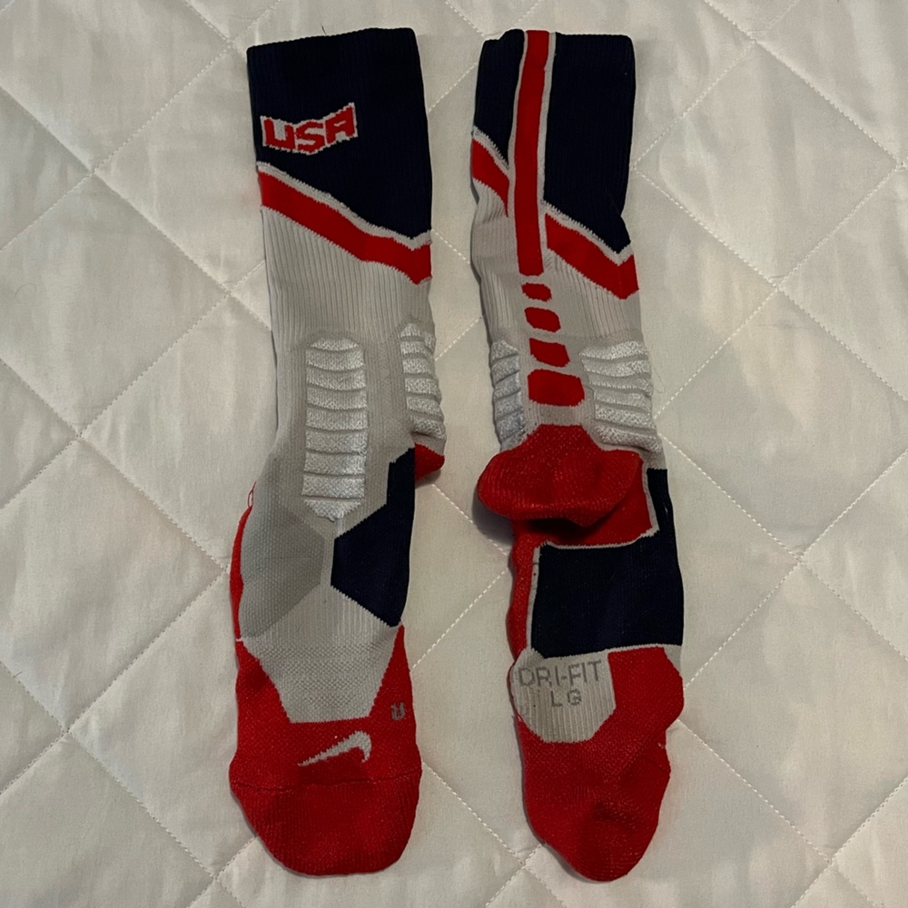Nike Dri-Fit Elite Team USA Olympics Training Gym Basketball Socks Kobe Jordan